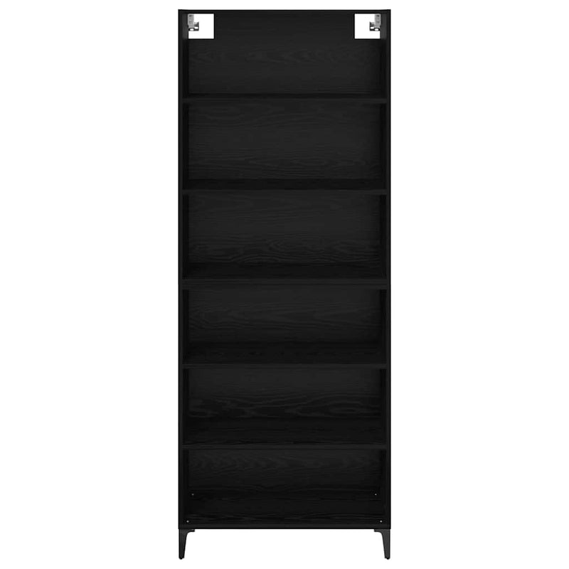 vidaXL Magasfiú Fekete tölgy 69,5 x 34 x 180 cm Faanyag