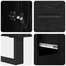 vidaXL Magasfiú fiókkal 2 pcs Fekete tölgy 69,5 x 34 x 180 cm