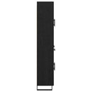 vidaXL Magasfiú fiókkal 2 pcs Fekete tölgy 69,5 x 34 x 180 cm