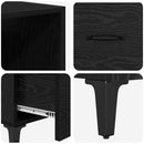 vidaXL Magasfiú fiókkal Fekete tölgy 69,5 x 34 x 180 cm Faanyag