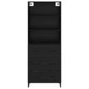 vidaXL Magasfiú fiókkal Fekete tölgy 69,5 x 34 x 180 cm Faanyag