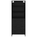 vidaXL Magasfiú fiókkal Fekete tölgy 69,5 x 34 x 180 cm Faanyag
