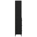 vidaXL Magasfiú fiókkal Fekete tölgy 69,5 x 34 x 180 cm Faanyag