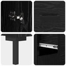 vidaXL Magasfiú fiókkal 2 pcs Fekete tölgy Faanyag