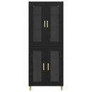 vidaXL Magasfiú Fekete tölgy 69,5 x 34 x 180 cm Faanyag