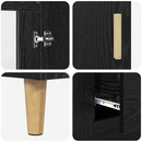 vidaXL Magasfiú fiókkal 2 pcs Fekete tölgy 69,5 x 34 x 180 cm Faanyag