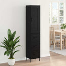 vidaXL Magasfiú fiókkal Fekete tölgy 34,5 x 34 x 180 cm Faanyag
