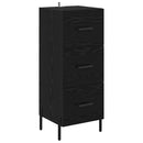 vidaXL Magasfiú fiókkal Fekete tölgy 34,5 x 34 x 180 cm Faanyag