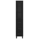 vidaXL Magasfiú fiókkal Fekete tölgy 34,5 x 34 x 180 cm Faanyag