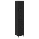 vidaXL Magasfiú fiókkal Fekete tölgy 34,5 x 34 x 180 cm Faanyag