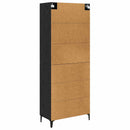 vidaXL Magasfiú fiókkal Fekete tölgy 69,5 x 34 x 180 cm Faanyag