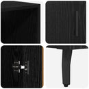 vidaXL Magasfiú Fekete tölgy 69,5 x 34 x 180 cm Műanyag Fa és Üveg