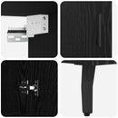vidaXL Magasfiú 2 pcs Fekete tölgy Faanyag