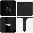 vidaXL Magasfiú fiókkal Fekete tölgy 34,5 x 34 x 180 cm Faanyag