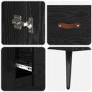 vidaXL Magasfiú fiókkal Fekete tölgy 69,5 x 34 x 180 cm Faanyag