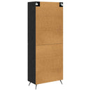 vidaXL Magasfiú fiókkal Fekete tölgy 69,5 x 34 x 180 cm Faanyag