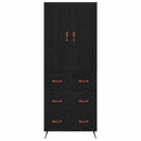 vidaXL Magasfiú fiókkal Fekete tölgy 69,5 x 34 x 180 cm Faanyag