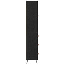 vidaXL Magasfiú fiókkal Fekete tölgy 69,5 x 34 x 180 cm Faanyag