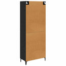 vidaXL Magasfiú fiókkal Fekete tölgy 69,5 x 34 x 180 cm Faanyag