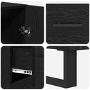 vidaXL Magasfiú fiókkal 2 pcs Fekete tölgy 69,5 x 34 x 180 cm