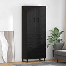 vidaXL Magasfiú fiókkal 2 pcs Fekete tölgy 69,5 x 34 x 180 cm