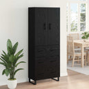 vidaXL Magasfiú fiókkal 2 pcs Fekete tölgy 69,5 x 34 x 180 cm