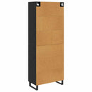 vidaXL Magasfiú fiókkal 2 pcs Fekete tölgy 69,5 x 34 x 180 cm