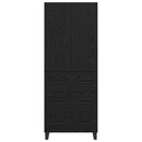 vidaXL Magasfiú fiókkal 2 pcs Fekete tölgy 69,5 x 34 x 180 cm