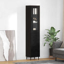 vidaXL Magasfiú fiókkal Fekete tölgy 34,5 x 34 x 180 cm Faanyag
