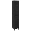 vidaXL Magasfiú fiókkal Fekete tölgy 34,5 x 34 x 180 cm Faanyag