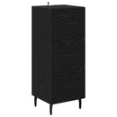 vidaXL Magasfiú fiókkal Fekete tölgy 34,5 x 34 x 180 cm Faanyag
