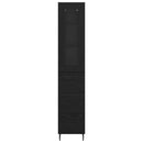 vidaXL Magasfiú fiókkal Fekete tölgy 34,5 x 34 x 180 cm Faanyag