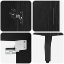 vidaXL Magasfiú 2 pcs Fekete tölgy Műanyag Fa és Üveg