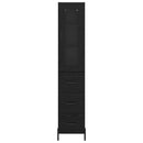 vidaXL Magasfiú fiókkal Fekete tölgy 34,5 x 34 x 180 cm Faanyag