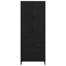 vidaXL Magasfiú fiókkal Fekete tölgy 69,5 x 34 x 180 cm Faanyag