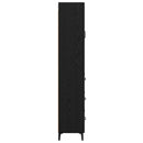 vidaXL Magasfiú fiókkal Fekete tölgy 69,5 x 34 x 180 cm Faanyag