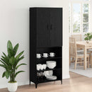 vidaXL Magasfiú Fekete tölgy 69,5 x 34 x 180 cm Faanyag
