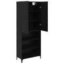 vidaXL Magasfiú Fekete tölgy 69,5 x 34 x 180 cm Faanyag