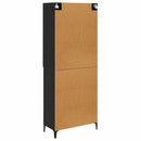 vidaXL Magasfiú Fekete tölgy 69,5 x 34 x 180 cm Faanyag