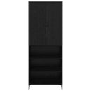 vidaXL Magasfiú Fekete tölgy 69,5 x 34 x 180 cm Faanyag