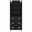 vidaXL Magasfiú fiókkal Fekete tölgy 69,5 x 34 x 180 cm Faanyag