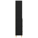 vidaXL Magasfiú fiókkal Fekete tölgy 69,5 x 32,5 x 180 cm Faanyag