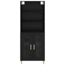 vidaXL Magasfiú Fekete tölgy 69,5 x 34 x 180 cm Faanyag