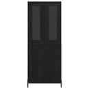 vidaXL Magasfiú Fekete tölgy 69,5 x 34 x 180 cm Faanyag