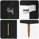 vidaXL Magasfiú fiókkal Fekete tölgy 69,5 x 32,5 x 180 cm Faanyag