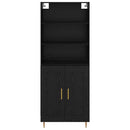 vidaXL Magasfiú fiókkal Fekete tölgy 69,5 x 32,5 x 180 cm Faanyag