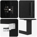 vidaXL Magasfiú 2 pcs Fekete tölgy Műanyag Fa és Üveg