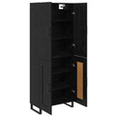 vidaXL Magasfiú 2 pcs Fekete tölgy 69,5 x 34 x 180 cm