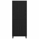 vidaXL Magasfiú 2 pcs Fekete tölgy 69,5 x 34 x 180 cm
