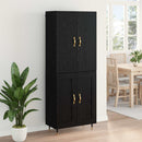 vidaXL Magasfiú Fekete tölgy 69,5 x 34 x 180 cm Faanyag